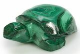 Flowery, Malachite Turtle Carving - DR Congo #317779-1